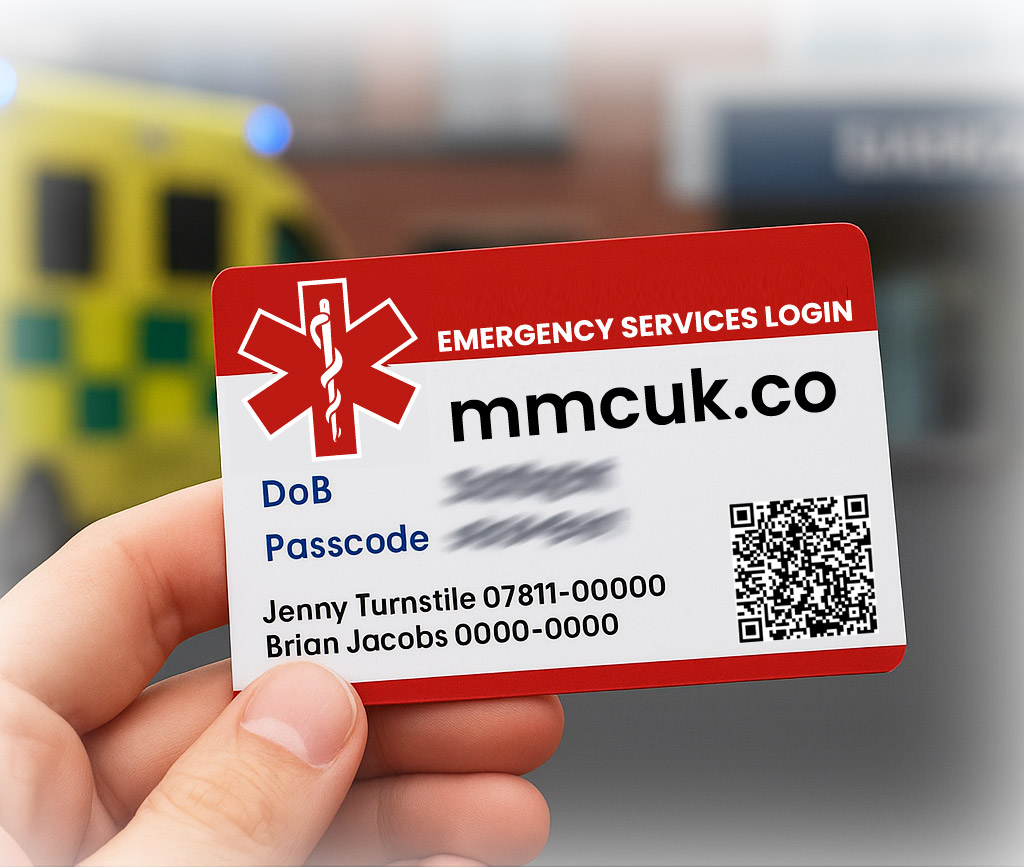 New Medical I.D. cards for the purse or wallet Medical Card I.D.