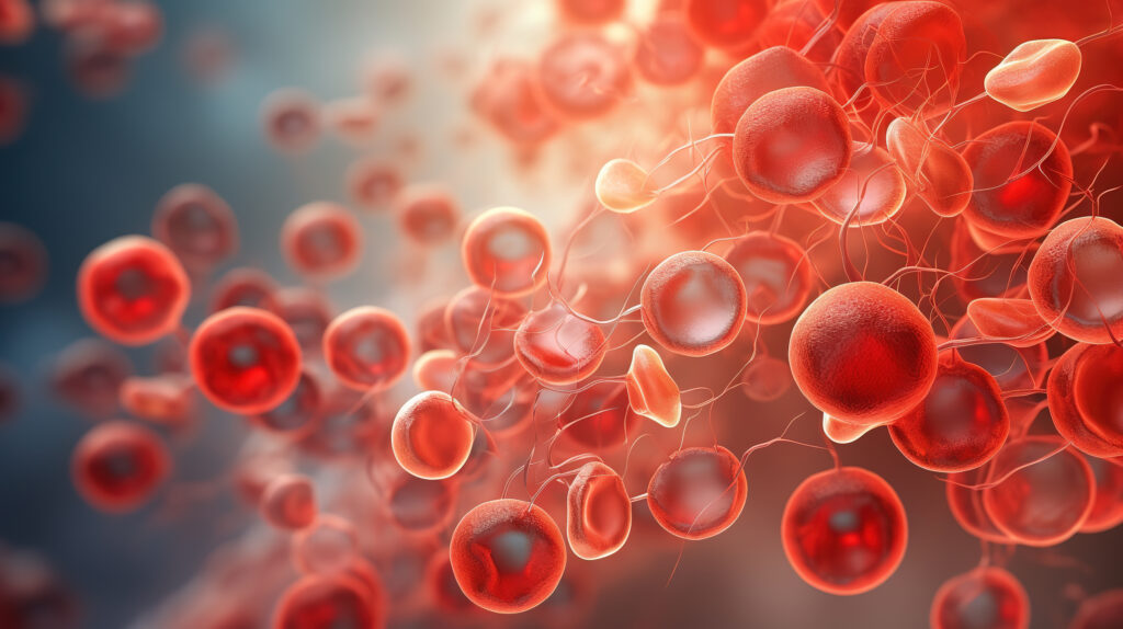 red artificial blood cells